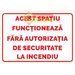 Indicatoare pentru autorizatia de securitate la incendiu